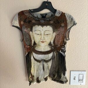 Vintage mesh buddha top